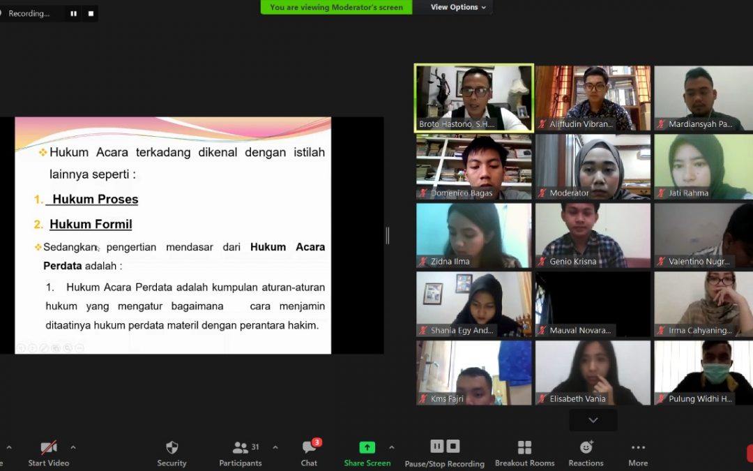 FH UNDIP Melaksanakan Kegiatan Pendidikan Khusus Profesi Advokat(PKPA)