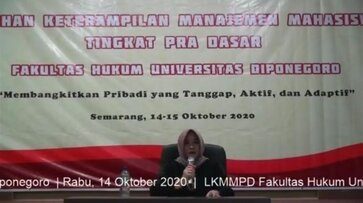 Latihan Keterampilan Manajemen Mahasiswa Tingkat Pra Dasar Fakultas Hukum Universitas Diponegoro