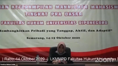 Press Release LKMMPD Fakultas Hukum Universitas Diponegoro 2020