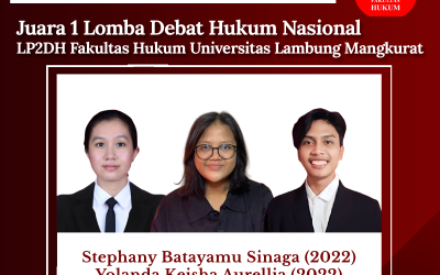 Juara I dan Best Speaker Lomba Debat Hukum Nasional LP2DH