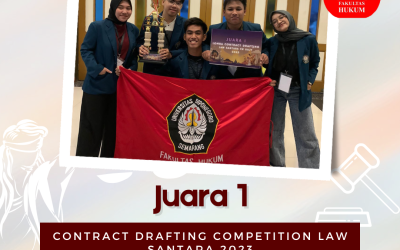 Mahasiswa FH Undip Berhasil Meraih Juara I Lomba Contract Drafting dalam Competition Law Santara 2023