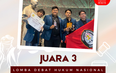 Juara III Lomba Debat Hukum Nasional Parahyangan Legal Competition IV