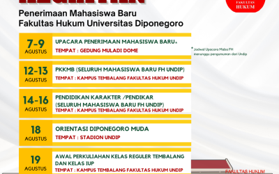 Pengumuman Rangkaian Kegiatan Penerimaan Mahasiswa Baru Fakultas Hukum Undip 2024