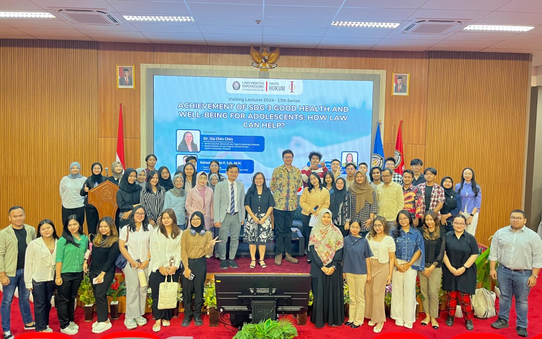 General Lecture by Dr. Sia Chin Chin at the Faculty of Law Undip: The Role of Law in Achieving SDG 3 for Adolescent Health