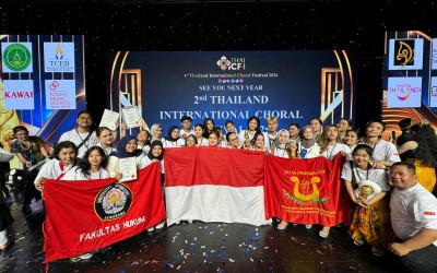 Paduan Suara Mahasiswa Satya Dharma Gita Fakultas Hukum UNDIP Ukir Prestasi pada Ajang 1st Thailand International Choral Festival 2024