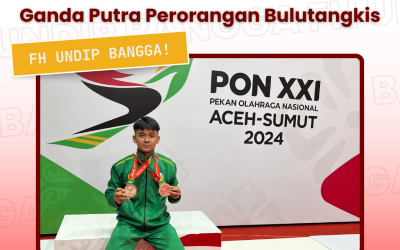 Mahasiswa FH Undip Raih Prestasi di Cabang Bulutangkis PON XXI 2024